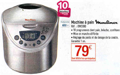 Map Moulinex OW3000 inox àCarrefour