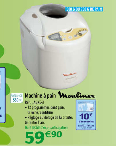 Moulinex ABKE41 à 60 euros chez Carrefour