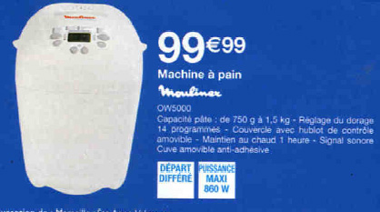 Moulinex OW5000 àmoins de 100 euros chez Géant